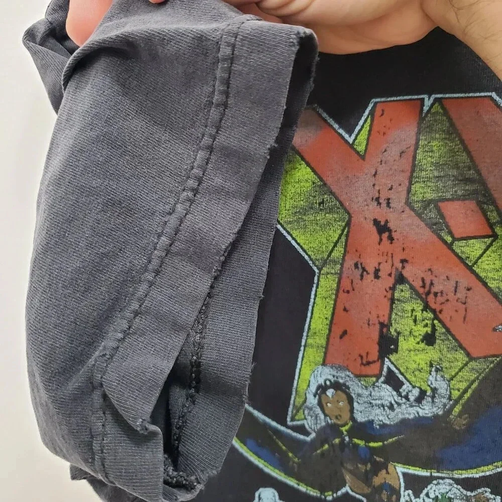 X-Men Men's Y2K Black Extreme Trashed Destroyed Comic Graphic Tee T-shirt‎ L - Picture 4 of 9